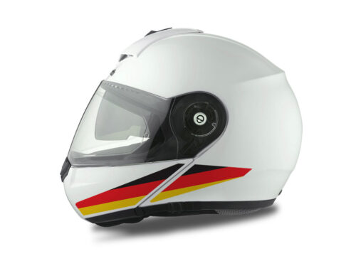 Schuberth C3 Pro Helmet (White) The Flag Series Germany sticker