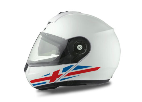 Schuberth C3 Pro Helmet (White) The Flag Series Iceland sticker