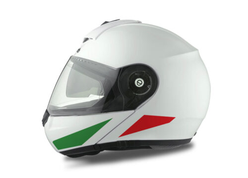 Schuberth C3 Pro Helmet (White) The Flag Series Italy sticker