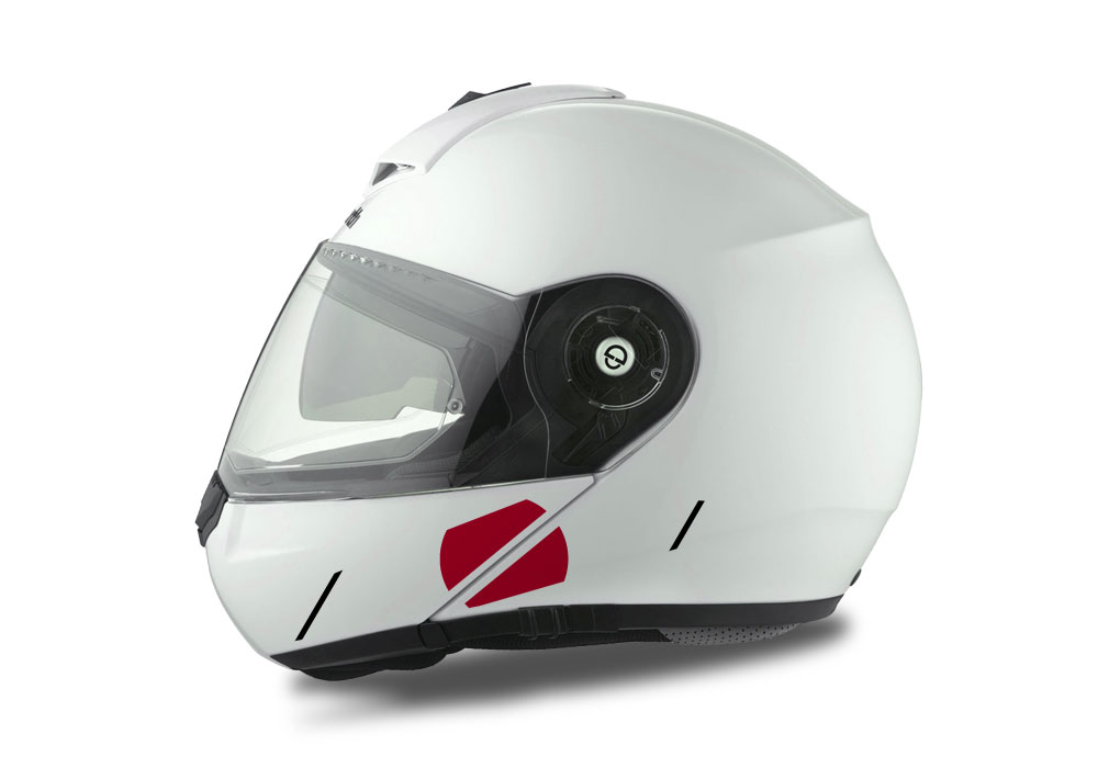 Schuberth C3 Pro Helmet (White) The Flag Series Japan sticker