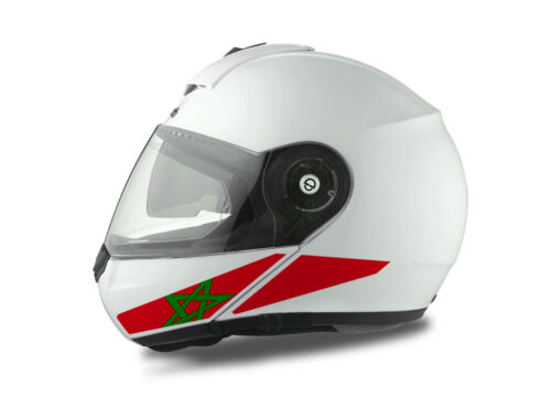 Schuberth C3 Pro Helmet (White) The Flag Series Morocco sticker