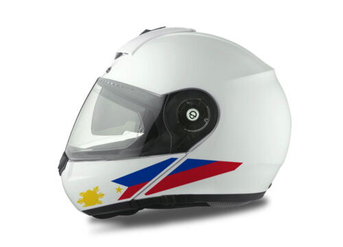 Schuberth C3 Pro Helmet (White) The Flag Series Philippines sticker