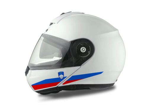 Schuberth C3 Pro Helmet (White) The Flag Series Slovenia sticker