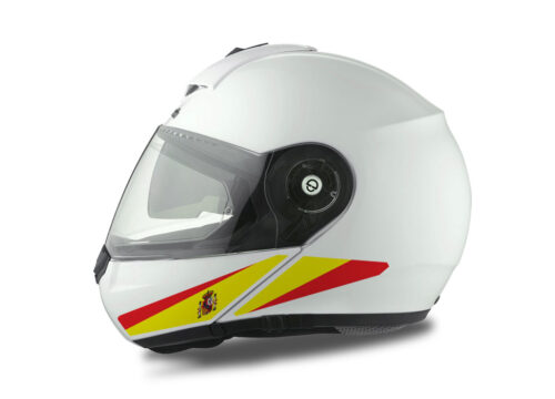 Schuberth C3 Pro Helmet (White) The Flag Series Spain sticker