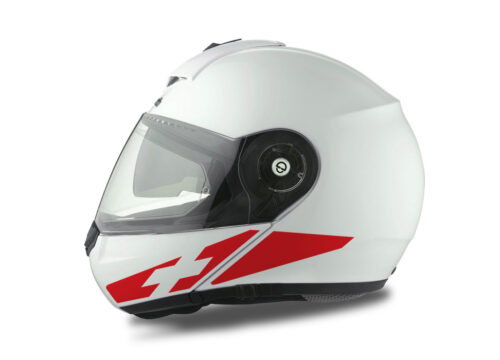 Schuberth C3 Pro Helmet (White) The Flag Series Swiss sticker
