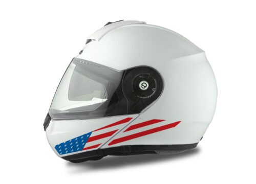 Schuberth C3 Pro Helmet (White) The Flag Series USA sticker