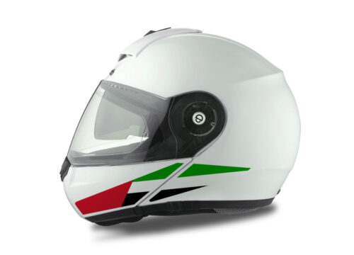 Schuberth C3 Pro Helmet (White) The Flag Series UAE sticker