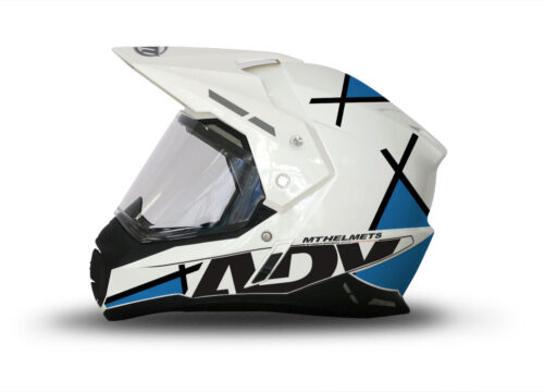 MT Synchrony Duo Sport Helmet (White) Vector Series Grey & Black Stickers Kit