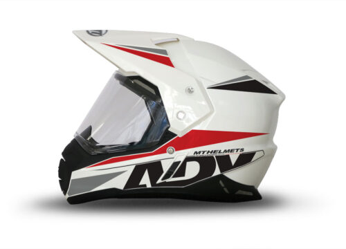 MT Synchrony Duo Sport Helmet (White) Vivo Series Red & Black Stickers Kit