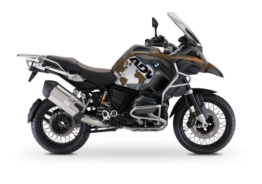 BMW R1200GS LC Adventure Olive Matte The Globe Brown Stickers Kit