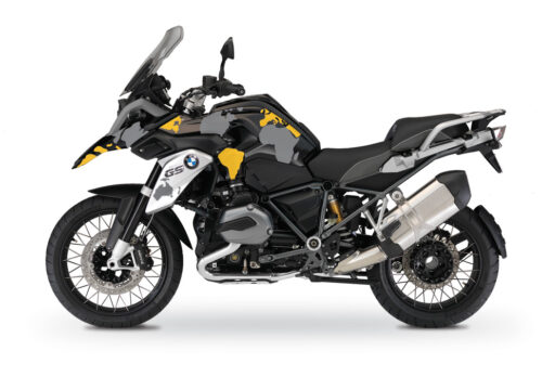 BKIT 2761 BMW R1200GS LC Triple Black The Globe Yellow Grey Stickers Kit 03