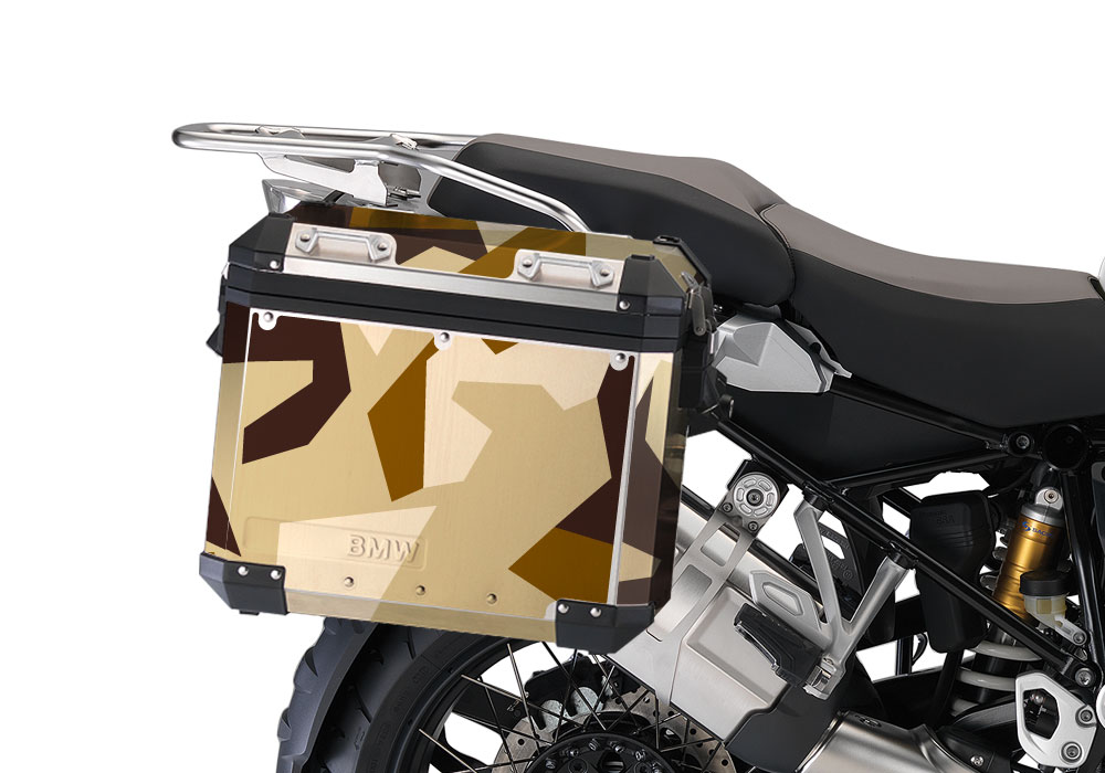 BMW Aluminum Panniers M90 Full wrap Desert Camo Stickers Kit