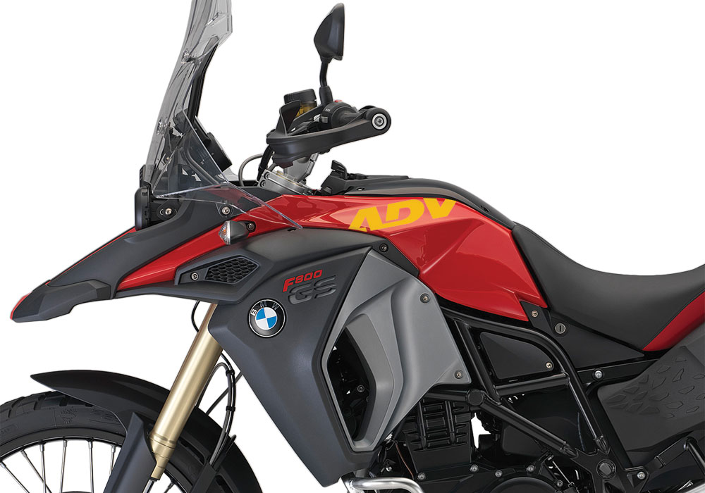BMW F800GS Adventure Racing Red ADV Tank Stickers - Image 3