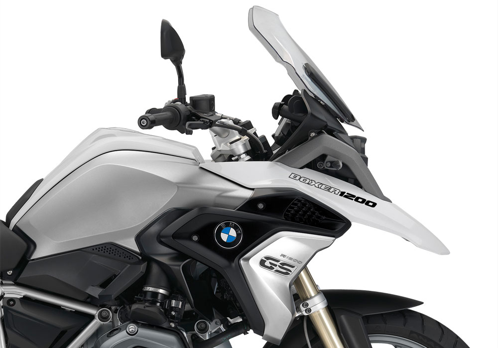 BMW R1200GS LC 2017+ Light White Reflective Fender Stickers - Image 2