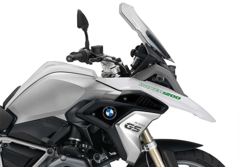 BMW R1200GS LC 2017+ Light White Reflective Fender Stickers - Image 10