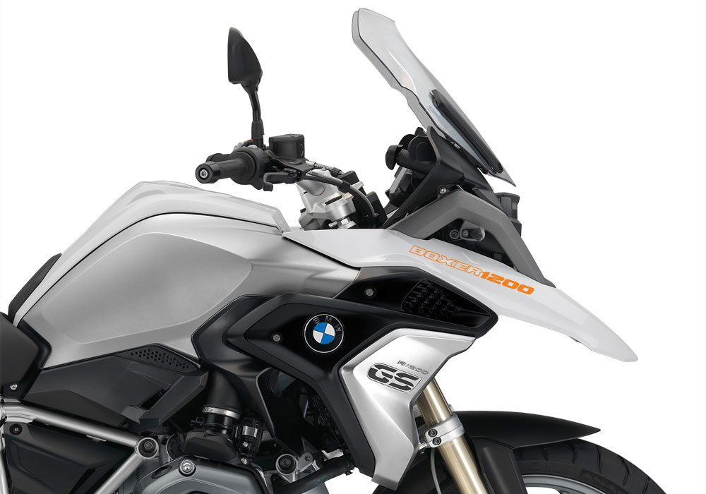 BMW R1200GS LC 2017+ Light White Reflective Fender Stickers - Image 8