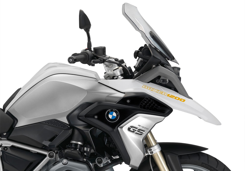 BMW R1200GS LC 2017+ Light White Reflective Fender Stickers - Image 4