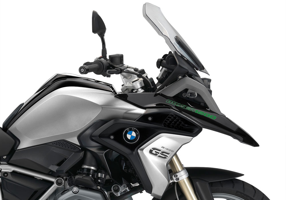 BMW R1200GS LC 2017+ Black Storm Reflective Fender Stickers - Image 10