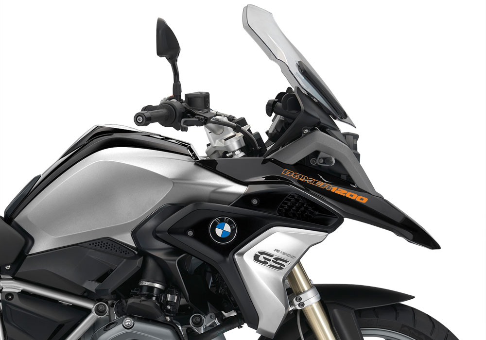 BMW R1200GS LC 2017+ Black Storm Reflective Fender Stickers - Image 8