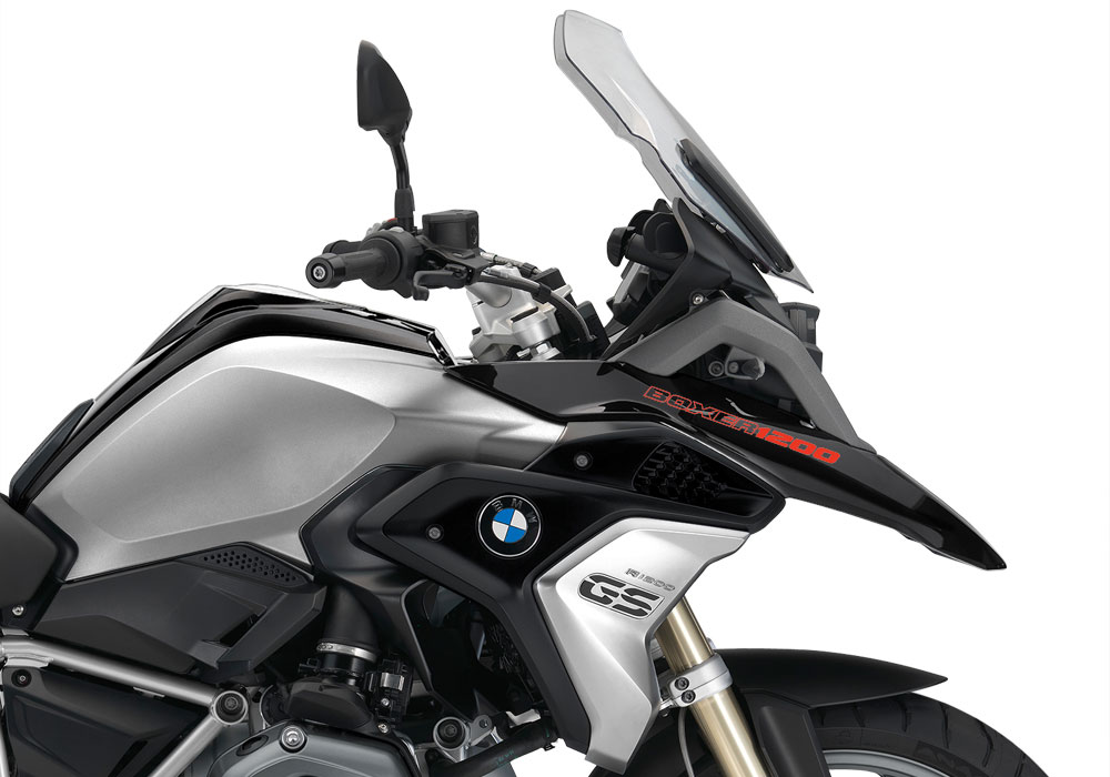 BMW R1200GS LC 2017+ Black Storm Reflective Fender Stickers - Image 6