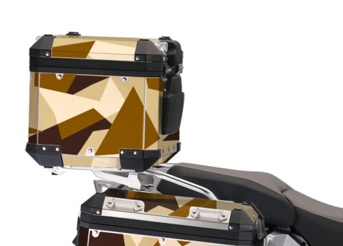 BMW Aluminum Top Box M90 Full wrap Desert Camo Stickers Kit