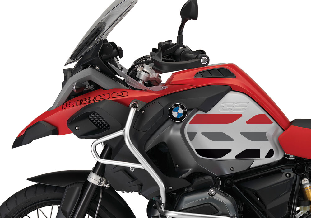 BMW R1200GS LC Adventure Racing Red GS-Line Side Tank Stickers - Image 2