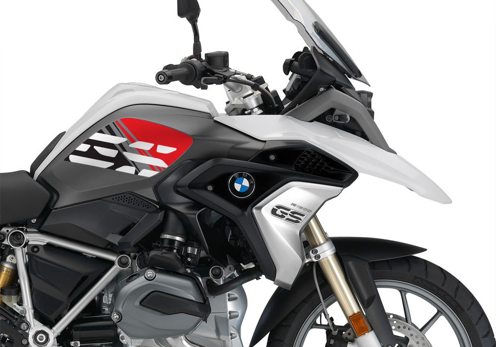 BMW R1200GS LC 2017+ Light White Style Anniversary LE Red Side Tank Stickers