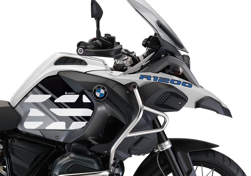 BMW R1200GS LC Adventure Alpine White Style Anniversary LE Black Side Tank Stickers