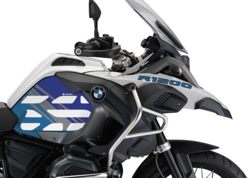 BMW R1200GS LC Adventure Alpine White Style Anniversary LE Blue Side Tank Stickers
