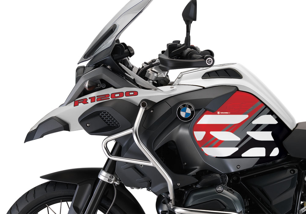 BMW R1200GS LC Adventure Alpine White Style Anniversary LE Red Side Tank Stickers - Image 2