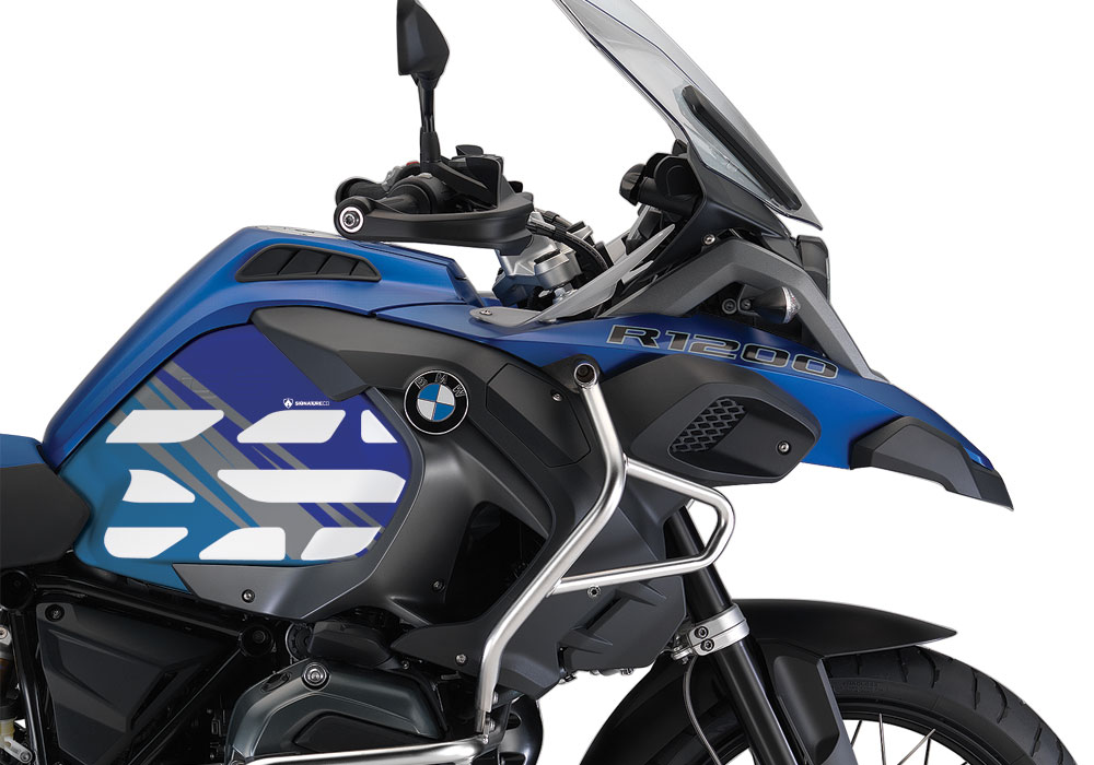 BMW R1200GS LC Adventure Racing Blue Style Anniversary LE Blue Side Tank Stickers