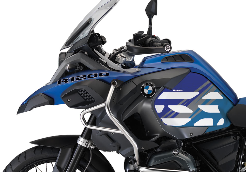 BMW R1200GS LC Adventure Racing Blue Style Anniversary LE Blue Side Tank Stickers - Image 2