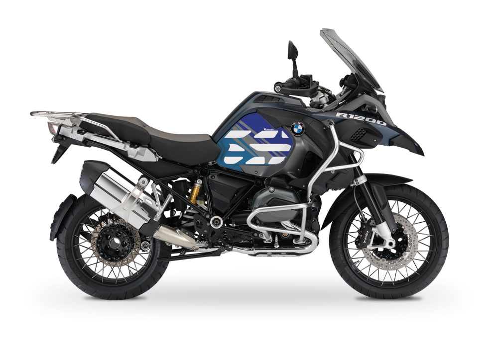 BMW R1200GS LC Adventure Ocean Blue Style Anniversary LE Blue Side Tank Stickers - Image 3