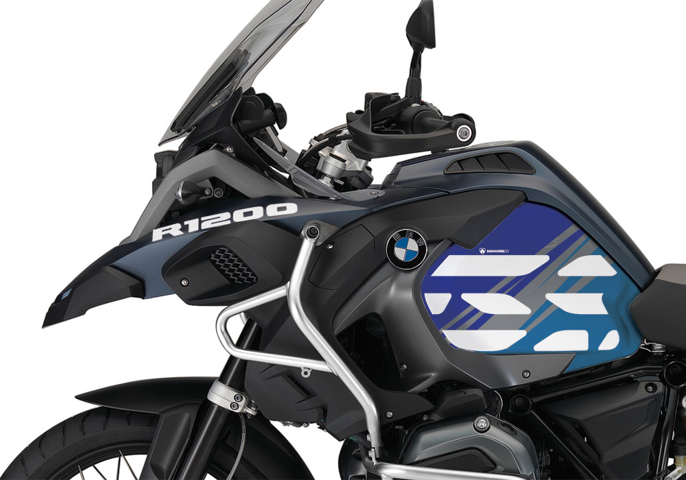 BMW R1200GS LC Adventure Ocean Blue Style Anniversary LE Blue Side Tank Stickers - Image 2