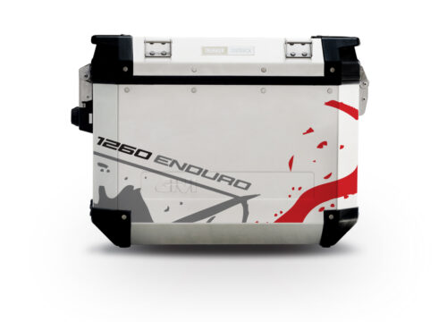 GISTI 2522 Trekker Outback Side Panniers 48lt 37lt Safari Red Black Stickers Kit 1260ENDURO