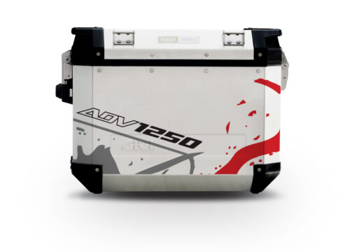 GISTI 2522 Trekker Outback Side Panniers 48lt 37lt Safari Red Black Stickers Kit ADV1250