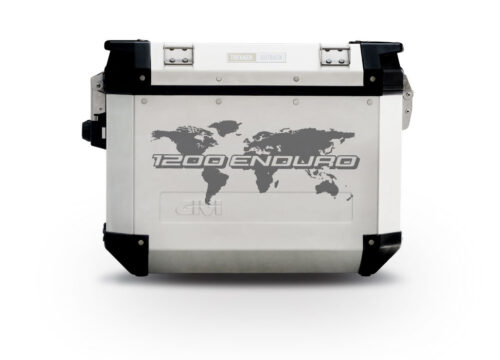 Givi Trekker Outback Side Panniers The Globe Grey Stickers Kit
