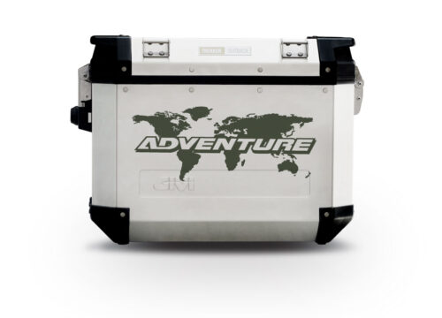 Givi Trekker Outback Side Panniers The Globe Military Green Stickers Kit
