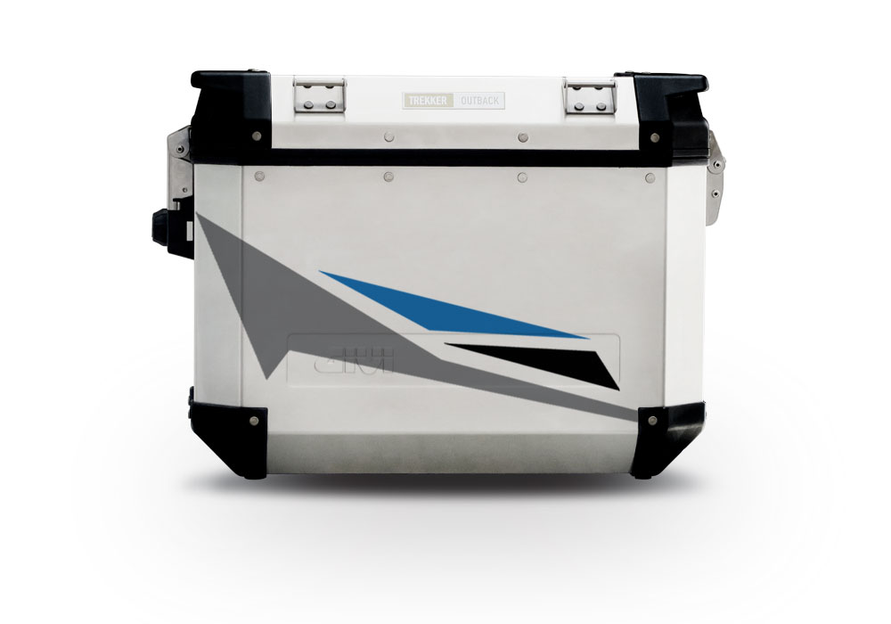 Givi Trekker Outback Side Panniers Alive Blue & Grey Stickers Kit