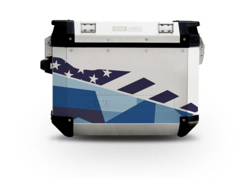 Givi Trekker Outback Side Panniers M90 Blue Camo Stickers Kit