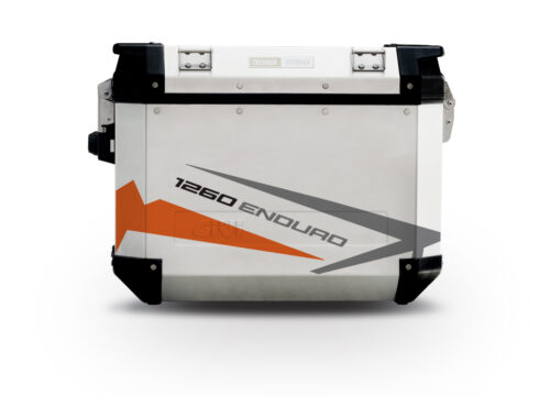 GISTI 2668 Trekker Outback Side Panniers 48lt 37lt Spike Orange Grey Stickers Kit 1260ENDURO