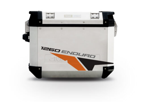 GISTI 2678 Trekker Outback Side Panniers 48lt 37lt Velos Orange Black Stickers Kit 1260ENDURO
