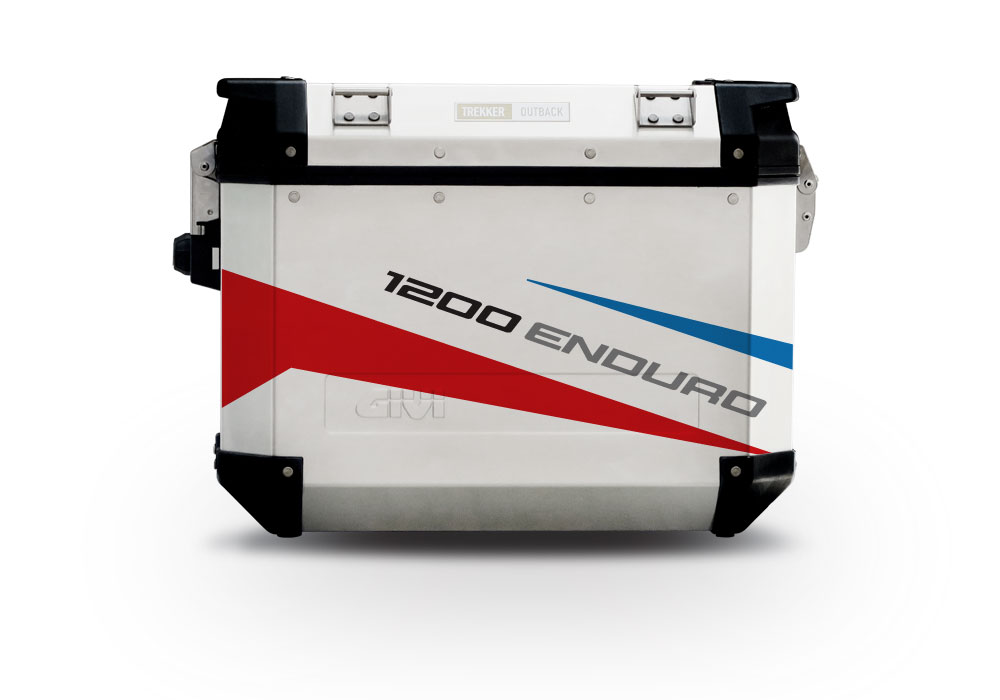Givi Trekker Outback Side Panniers Vivo Red & Blue Stickers Kit - Image 8