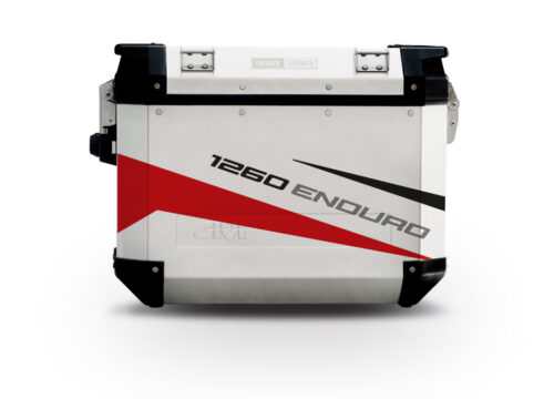GISTI 2682 Trekker Outback Side Panniers 48lt 37lt Vivo Red Black Stickers Kit 1260ENDURO