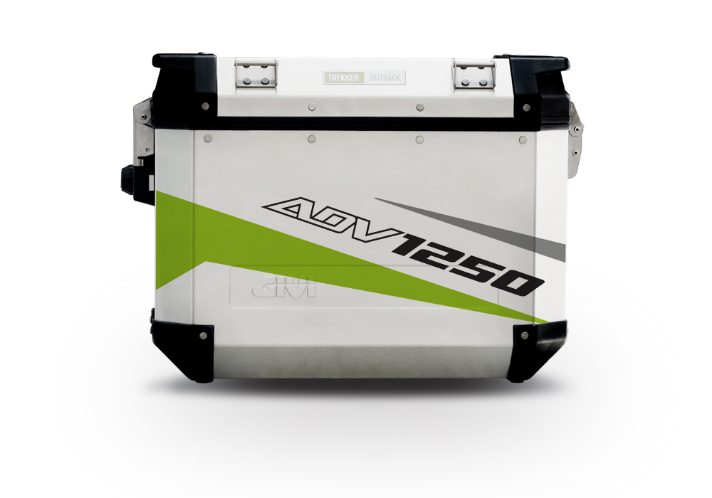 GISTI 2684 Trekker Outback Side Panniers 48lt 37lt Vivo Toxic Green Stickers Kit ADV1250