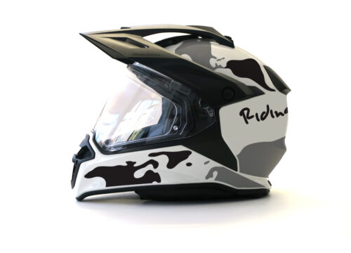 HEL 2637 BMW Enduro 2015 Helmet White The Globe Black Grey Stickers Kit 01 1