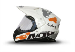 MT Synchrony Duo Sport Helmet (White) The Globe Black & Orange Stickers Kit