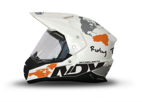 MT Synchrony Duo Sport Helmet (White) The Globe Black & Orange Stickers Kit