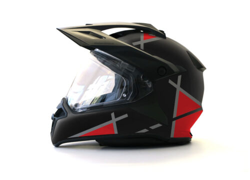 BMW GS Enduro Helmet (Black) Vector Red Stickers Kit