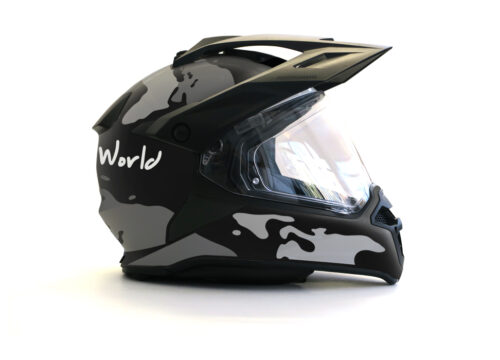 HEL 2790 BMW Enduro 2015 Helmet Black Matte The Globe Grey Variations Stickers Kit 02 1